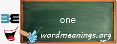 WordMeaning blackboard for one